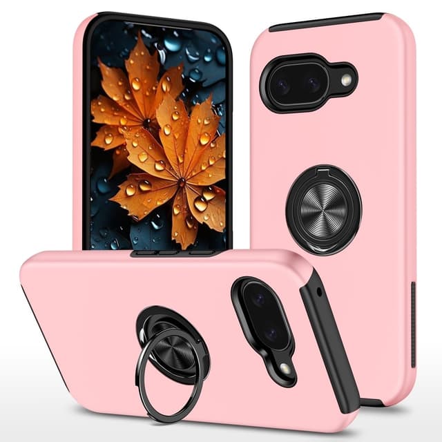 Google Pixel 9A sormenrengasjalustan hybridikotelo