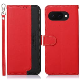HAZNEH Google Pixel 9A Lompakkokotelo Litchi-kuvio Puhelinkotelo