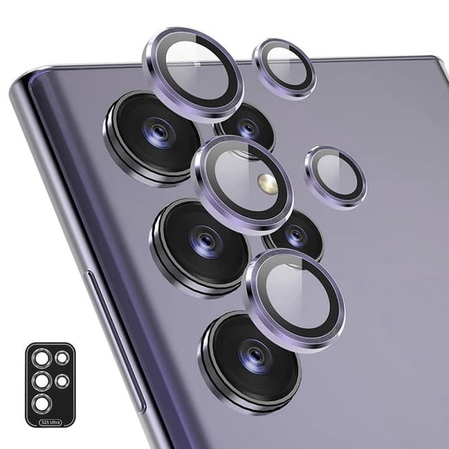 Til Samsung Galaxy S25 Ultra Kameralinsebeskytter ENKAY Metalring Linsefilm