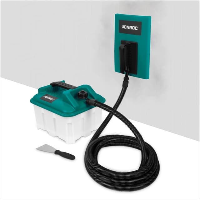 VONROC Tapetborttagare 2300W – 4,5L – 4m slang | Inkl. väggskarapa