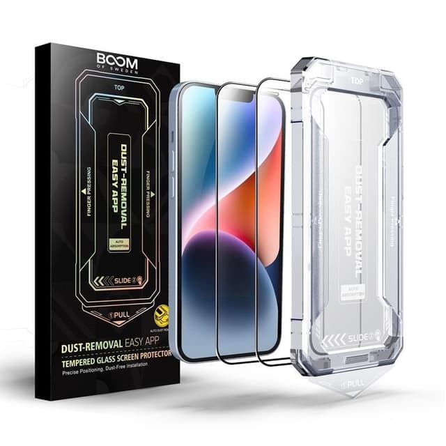 BOOM iPhone 14 Härdat Glas Skärmskydd - 2 Pack