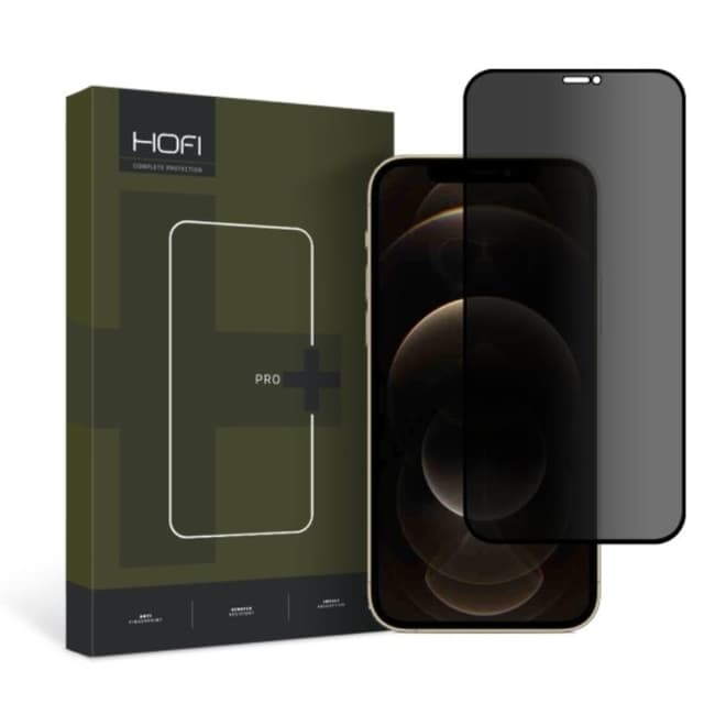 Hofi iPhone 12 Pro/12 hærdet glas Skærmbeskytter Privatliv
