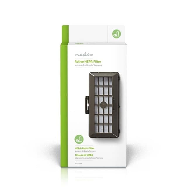 Nedis Utskifting Active HEPA-filter | Erstatning for: Bosch / Siemens | Hvit / Sort