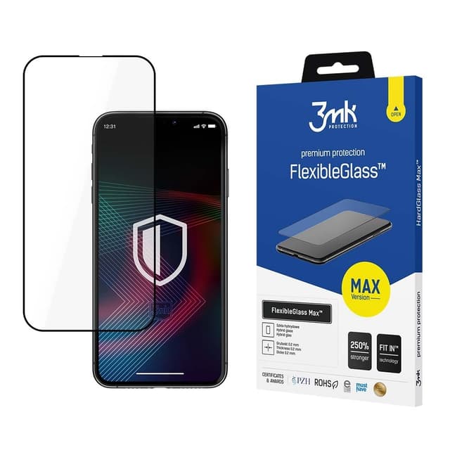 3MK iPhone 14 Pro Hybrid Okrossbart Glas FlexibleGlass