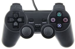 Håndkontrol til Playstation 2 (Sort)