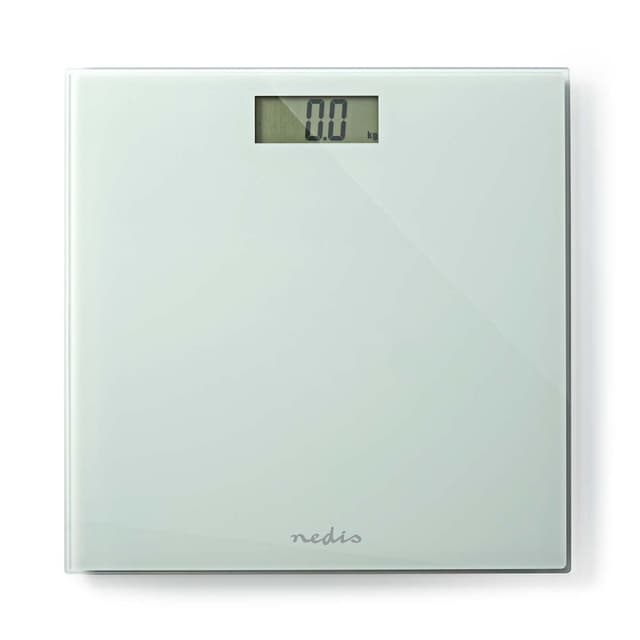 Nedis Personvekt | Digital | Hvit | Herdet Glass | Maksimal vekttrykk: 150 kg