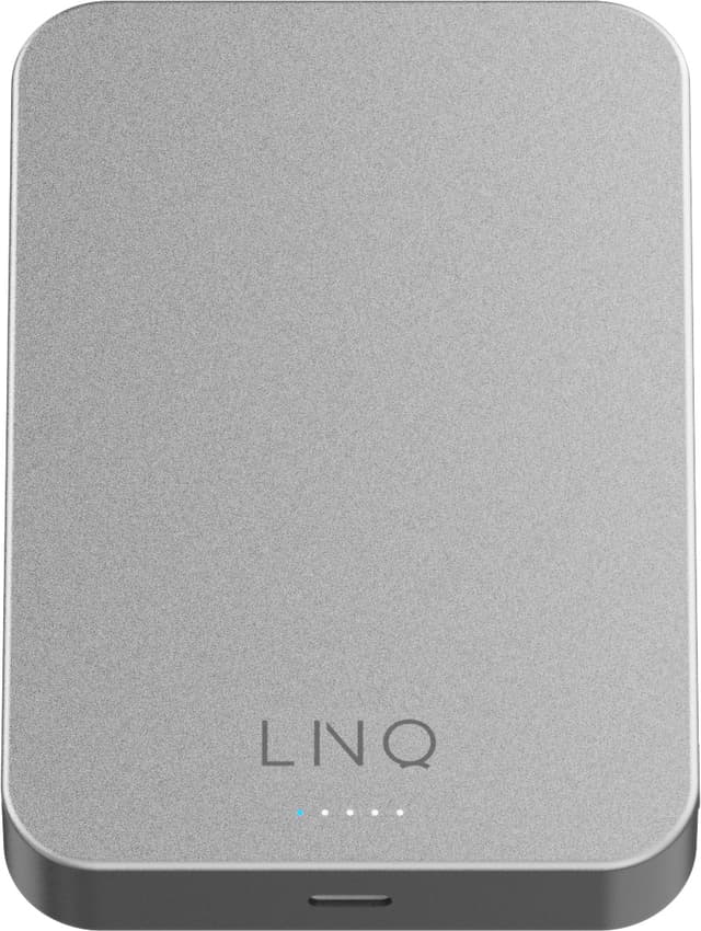 Magnetic Wireless Power Bank 15W/10.000mAh Silver Nødlader - Sølv - 10000 mAh