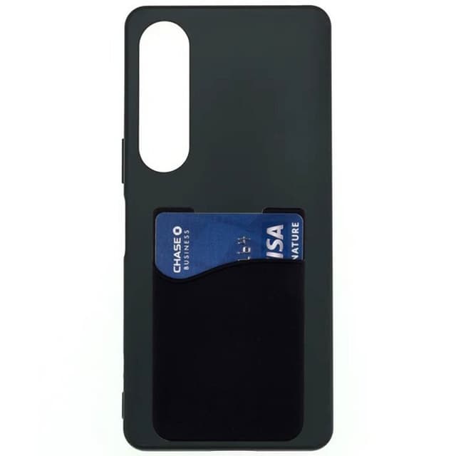 Silikone cover med kortholder Sony Xperia 1 VII - Sort