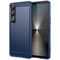 Børstet silikone cover Sony Xperia 1 VII - Blå