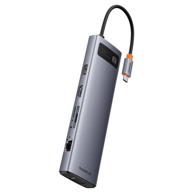 Baseus 11in1 HUB USB-C Till USB-C / 3x USB-A 3.0 - Grå