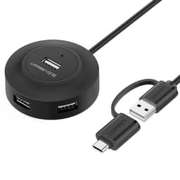Ugreen HUB 4in1 USB-A - 4xUSB-A 2.0 480Mb/s 1m (CR106) - Svart