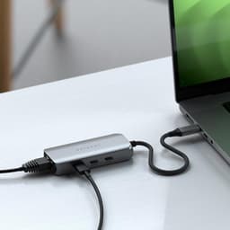 Satechi 4-i-1 USB-C-Hubb med 25 gigabit Ethernet - Rymdgrå