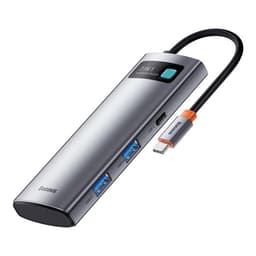 Baseus Hub 7in1 Metal Gleam - Grå