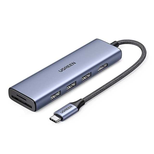 Ugreen 6in1 HUB USB-C Till HDMI SD/TF Kortläsare 3xUSB-A 3.0