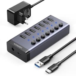 Ugreen Multifunctional HUB 7in1 USB Typ-C PD DC 12V - Grå