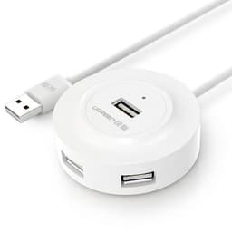 Ugreen HUB USB2.0 4x USB-A 480Mbps 1m (CR106) - Vit