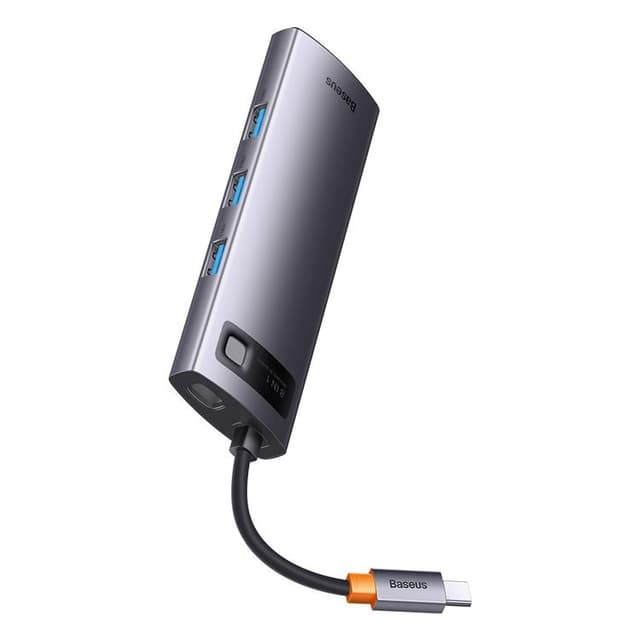 Baseus StarJoy HUB 8-Port USB-C - 3x USB-A - Grå