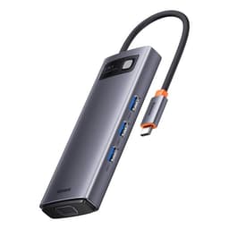 Baseus 6in1 Docking Station HUB Typ-C - Grå