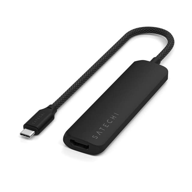 Satechi 4-i-1 HUBB USB-C Slim Multiport Adapter 4K - Svart
