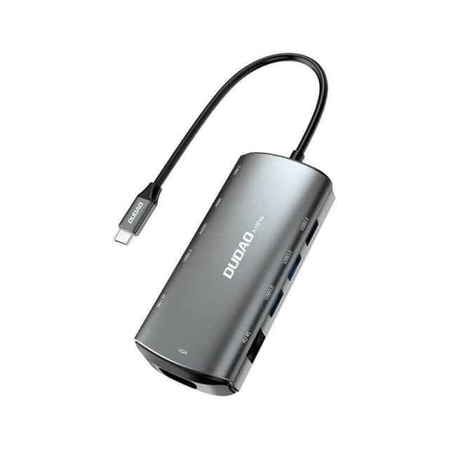Dudao 11w1 multifunktionel HUB USB-C - USB-C Grå