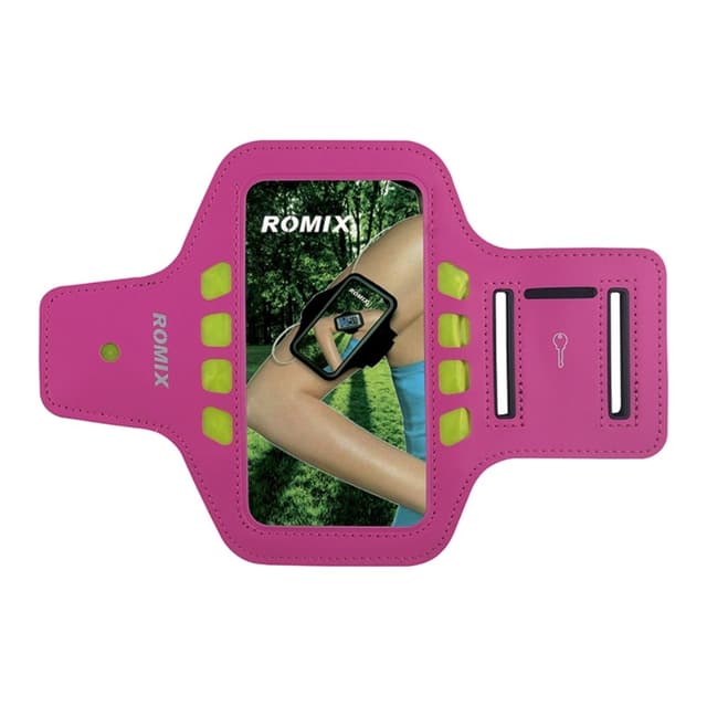 Romix Universalt Sportarmband med reflexer upp till 4.7'' - Magenta