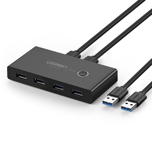 Ugreen Switch Box HUB 4x USB 3.2 Gen 1 USB Splitter - Svart