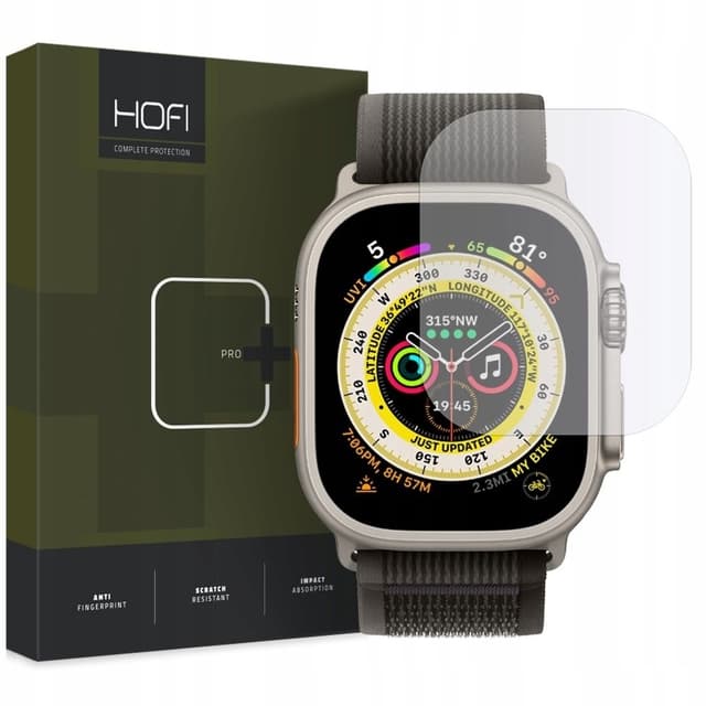 Hofi Apple Watch Ultra 49mm Härdat Glas Skärmskydd Pro+ - Clear