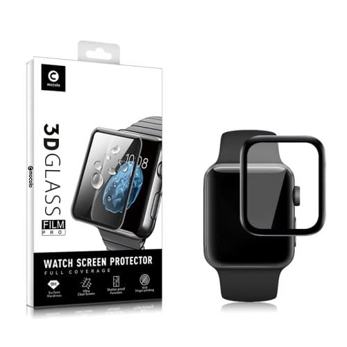 Mocolo 3D Curved Härdat Glas Skärmskydd till Apple Watch 4 - 44mm - Svart