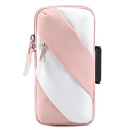 Universalt Sportarmband Vattenresistent Stripes - Rosa/Vit