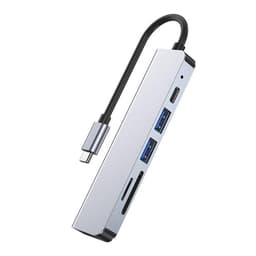 Tech-Protect V4-Hub Adapter 6in1 - Grå