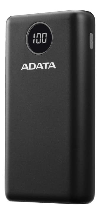 ADATA Powerbank, Svart (AP20000QCD-DGT-CBK)