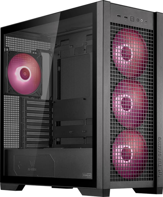 Asus TUF Gaming GT302 TG ARGB PC-chassi (svart)