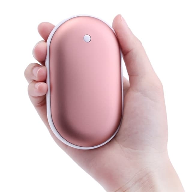 Powerbank og håndvarmer i ett, 5000 mAh - Rosa