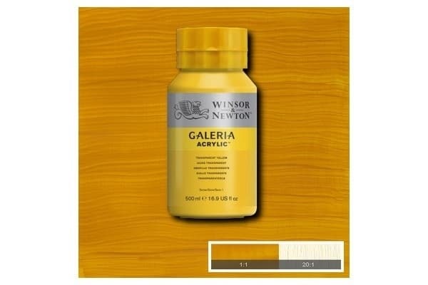 WINSOR Galeria Acrylic 500Ml Trans Yellow 653