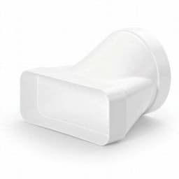 501506 Adapter Flad/Rund hvit