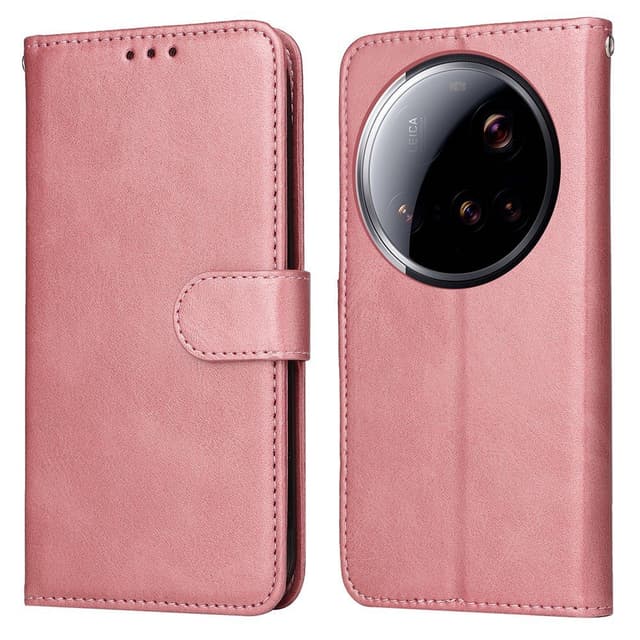 SKALO Xiaomi 15 Ultra 5G PU-læder Flip Cover - Pink