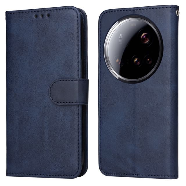 SKALO Xiaomi 15 Ultra 5G PU-läder Plånboksfodral - Blå