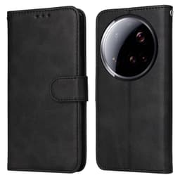 SKALO Xiaomi 15 Ultra 5G PU-läder Plånboksfodral - Svart