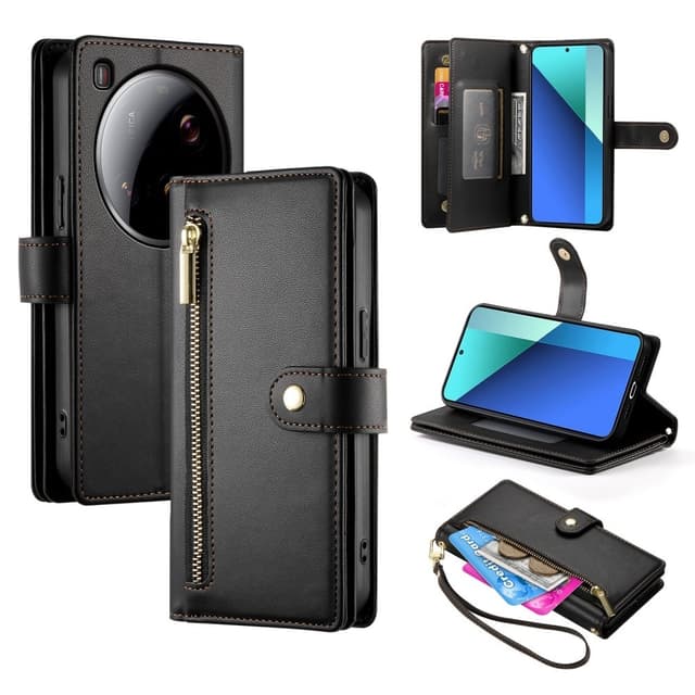SKALO Xiaomi 15 Ultra 5G Zipper Big Flip Cover - Sort