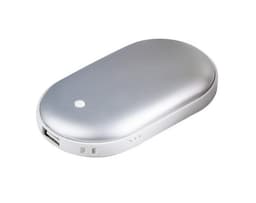 Powerbank og håndvarmer i en, 5000mAh - Sølv