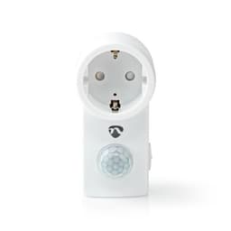 Nedis Liiketunnistin | Sisäkäyttöinen | Type F (CEE 7/7) | Tyyppi F (CEE 7/7) | 120 ° | 5 - 300 W | 300 W | 1200 W | 3 - 2000 Lux | Anturitekniikka: PIR | Anturi ulottuvilla: 0.0 - 9.0 m