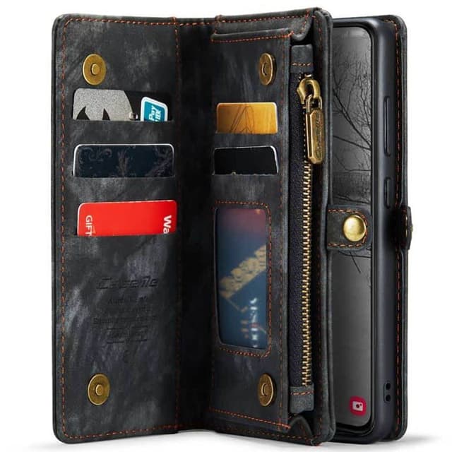 CaseMe mobilcover 008 8-kort Samsung Galaxy S25 Edge - Sort/grå