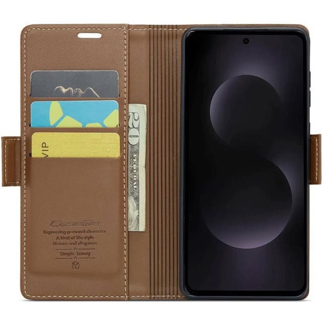 CaseMe mobilcover 023 Samsung Galaxy S25 Edge - Brun