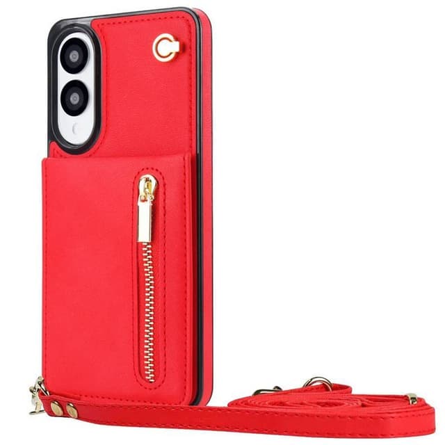 Zipper necklace case Samsung Galaxy S25 Edge - Röd