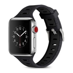 Silikonklokkerem kompatibel med Apple Watch, 42/44/45mm, Sport, Svart