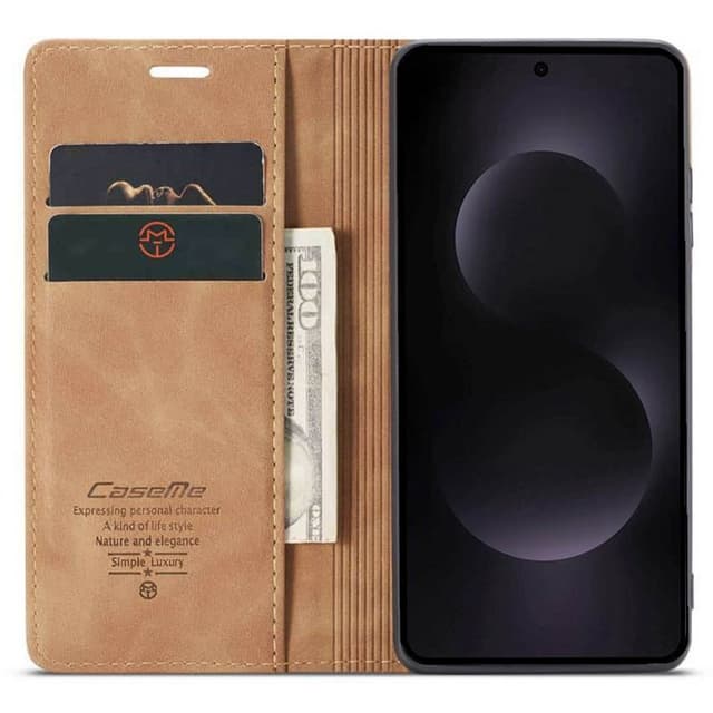 CaseMe mobilfodral 013 Samsung Galaxy S25 Edge - Brun