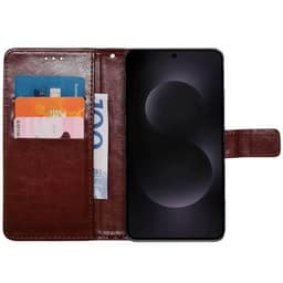 Lommebokdeksel 3-kort Samsung Galaxy S25 Edge - Brun