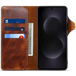 Denior mobilcover læder Samsung Galaxy S25 Edge - Brun