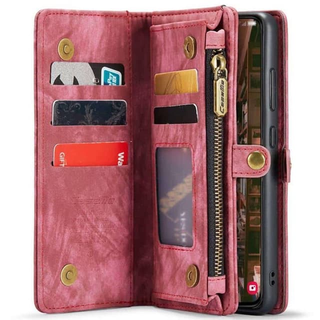 CaseMe mobilfodral 008 8-kort Samsung Galaxy S25 Edge - Röd