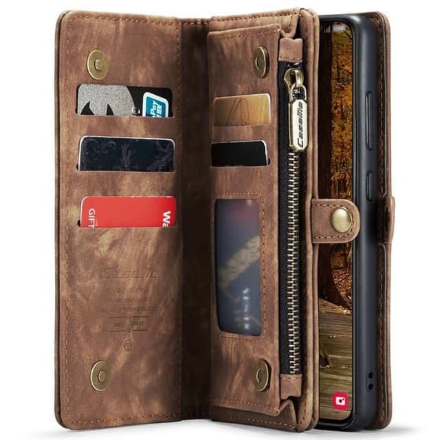 CaseMe mobilfodral 008 8-kort Samsung Galaxy S25 Edge - Brun